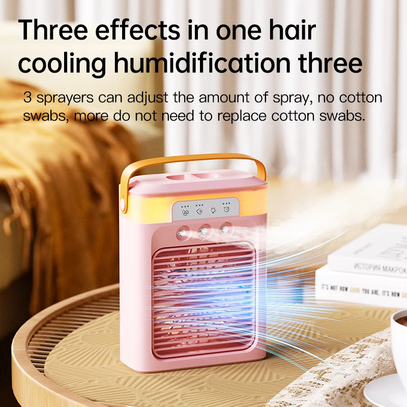 Timer Function Mini Evaporative Air Cooler Personal Air Cooling Fan Portable Air Conditioners for Bedroom Office Desk