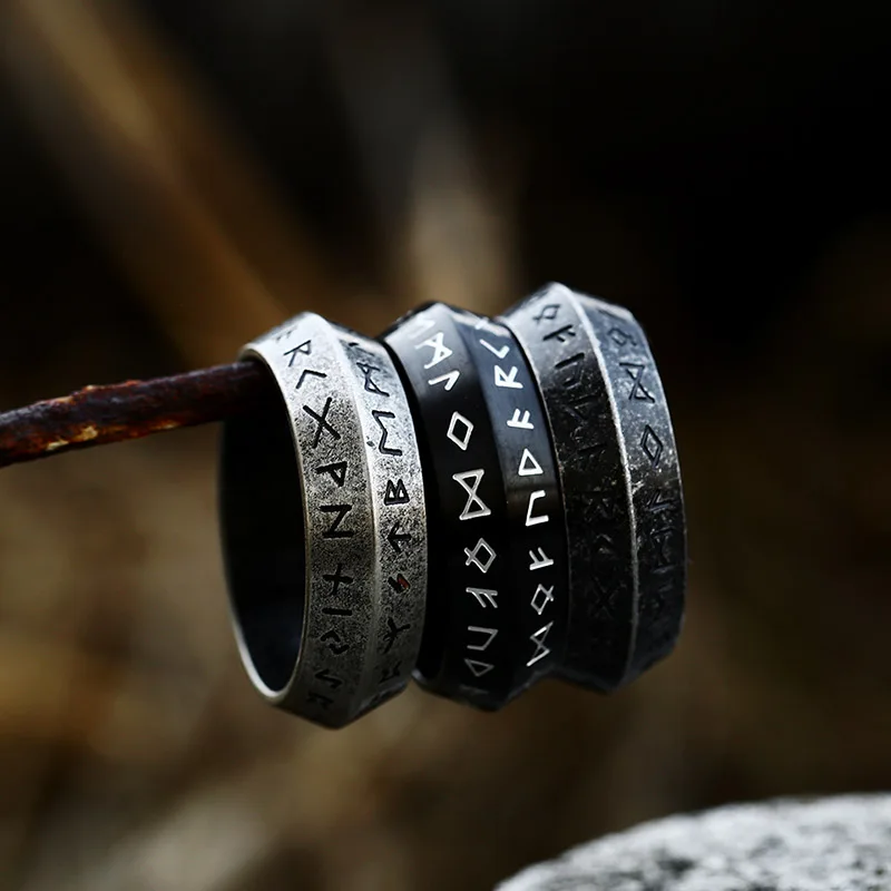 BEIER New Simple Design Odin Norse Viking Amulet Rune Rings For Men Vintage Jewelry Wholesale