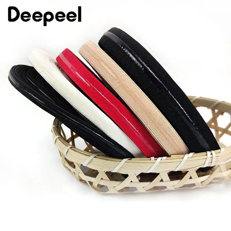 5Meters Deepeel 10-15mm Silicone Non-Slip Elastic Band DIY Underwear Bra Shouder Strap Stretch Ribbon Clothes Sewing Accessories