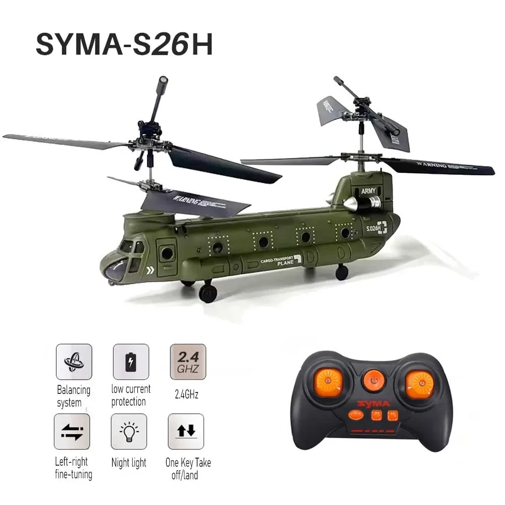 

Simulation Of Cross-border New Product Sima S026h Twin-propeller Fixed-height Transport Aircraft Remote Control Aircraft Model