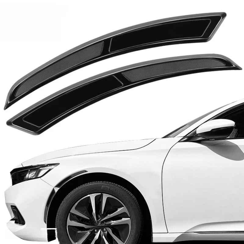 2PCS TPU Anti-Collision Self-Adhesive Black Wheel Eyebrow Strips Universal Body Protector Exterior Trim 2