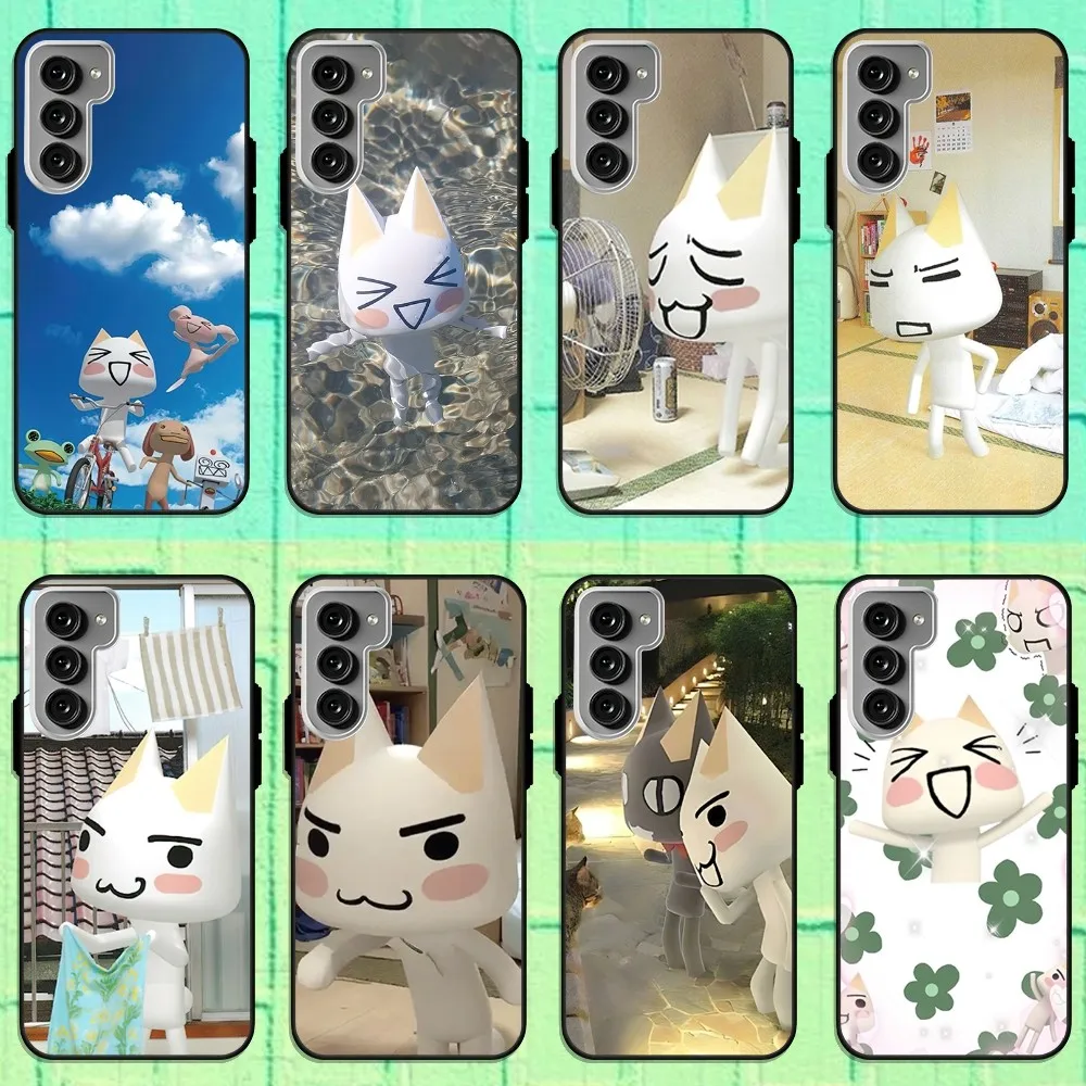 INS Cute Toro Inoue Cat Phone Case For Samsung Galaxy S22 S23 S24 S30 Note 20 10 Plus Lite FE ULTRA Shell