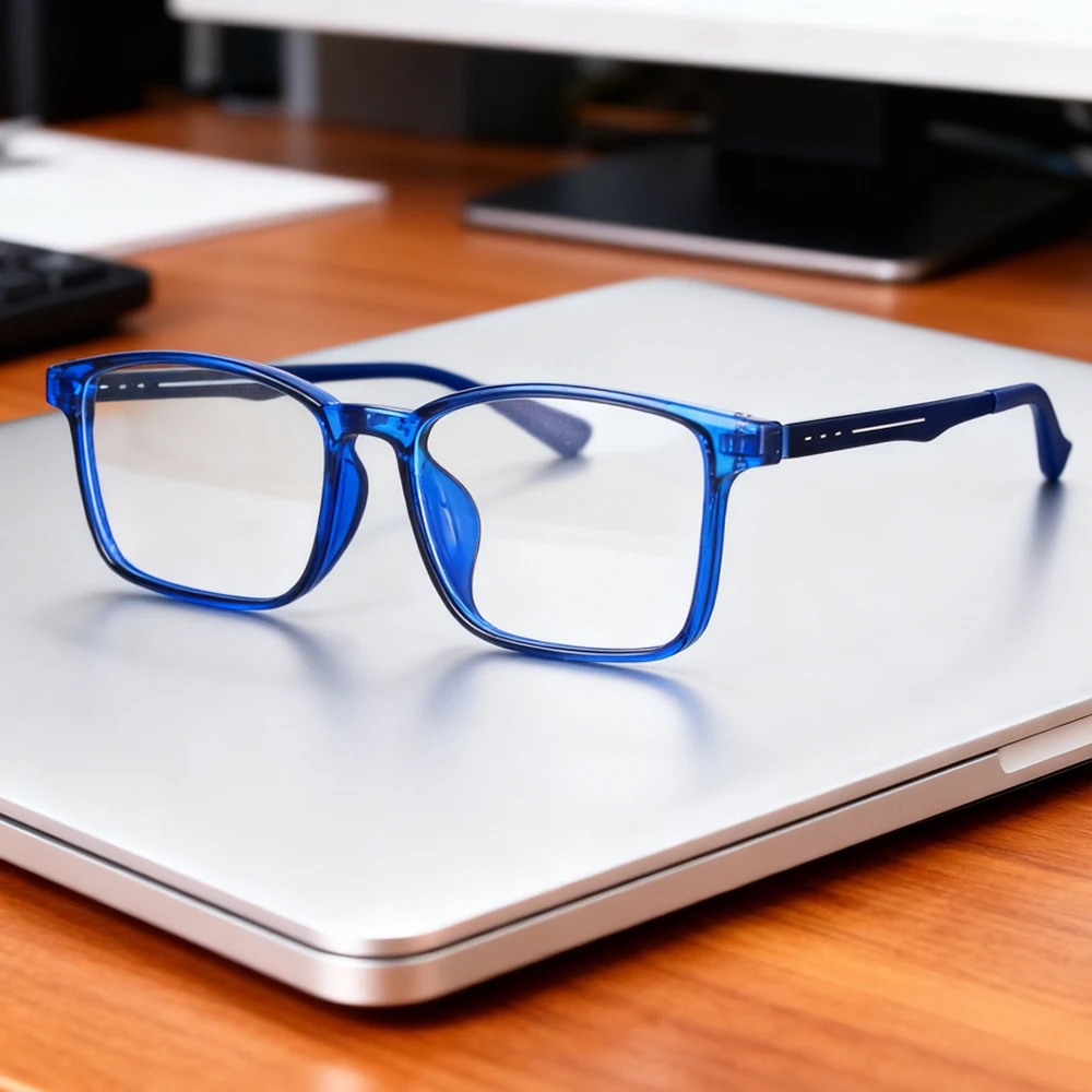 

Ультра-голубые светоблокирующие очки для дальнозоркости TR90, очки для чтения в оправе для пожилых людей, HD полимерные линзы, удобный стиль