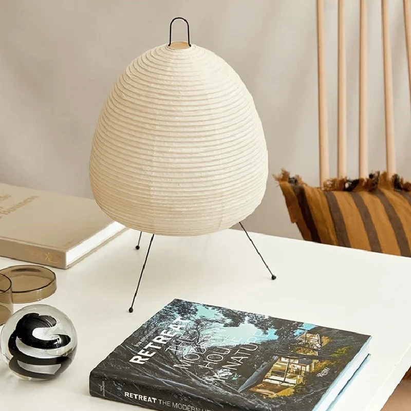 Xuan Paper Lamp Led Table Lamp Living Room Bedroom Bedside Study Hotel Art Creativity Retro Art Design Decorative Table Lamp