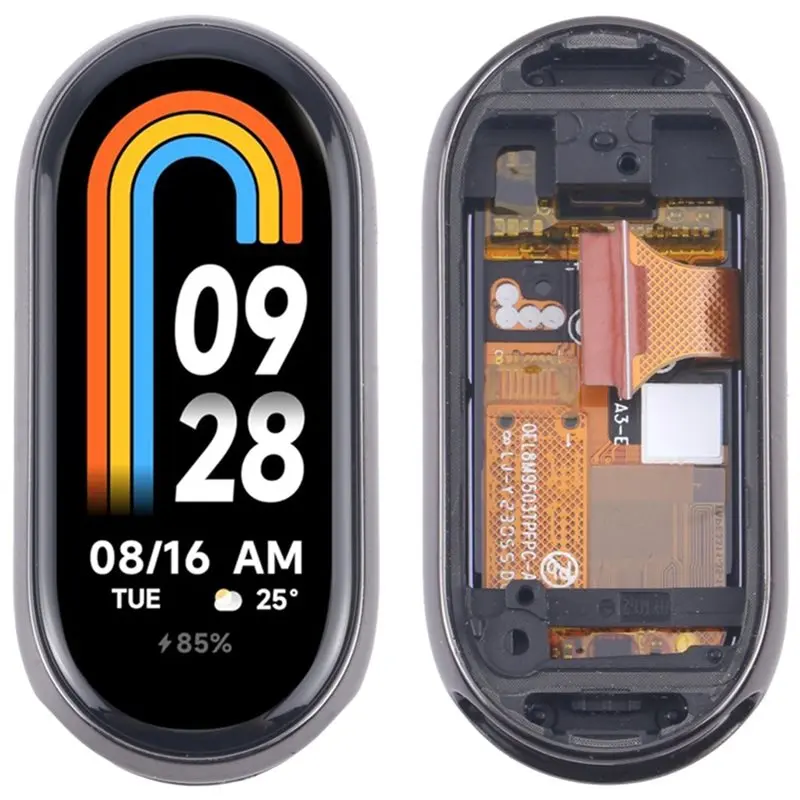 M52K-Full Assembly LCD Screen With Frame Wristband Bracelet For Xiaomi Mi Band 8 Digitizer Replacement Watch Repair Spare Part