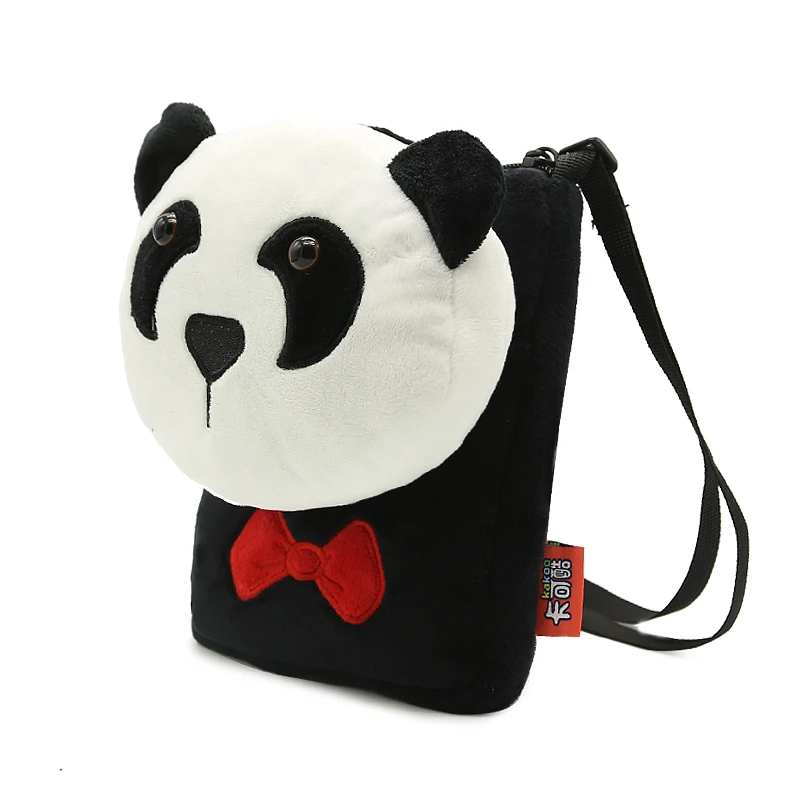 Niedliche Panda-Seitentaschen für Mädchen, weicher Plüsch, Kinder-Umhängetaschen, Geldbörsen und Handtaschen, Kinder-Kuriertaschen, Jungen, Bolsa Infantil