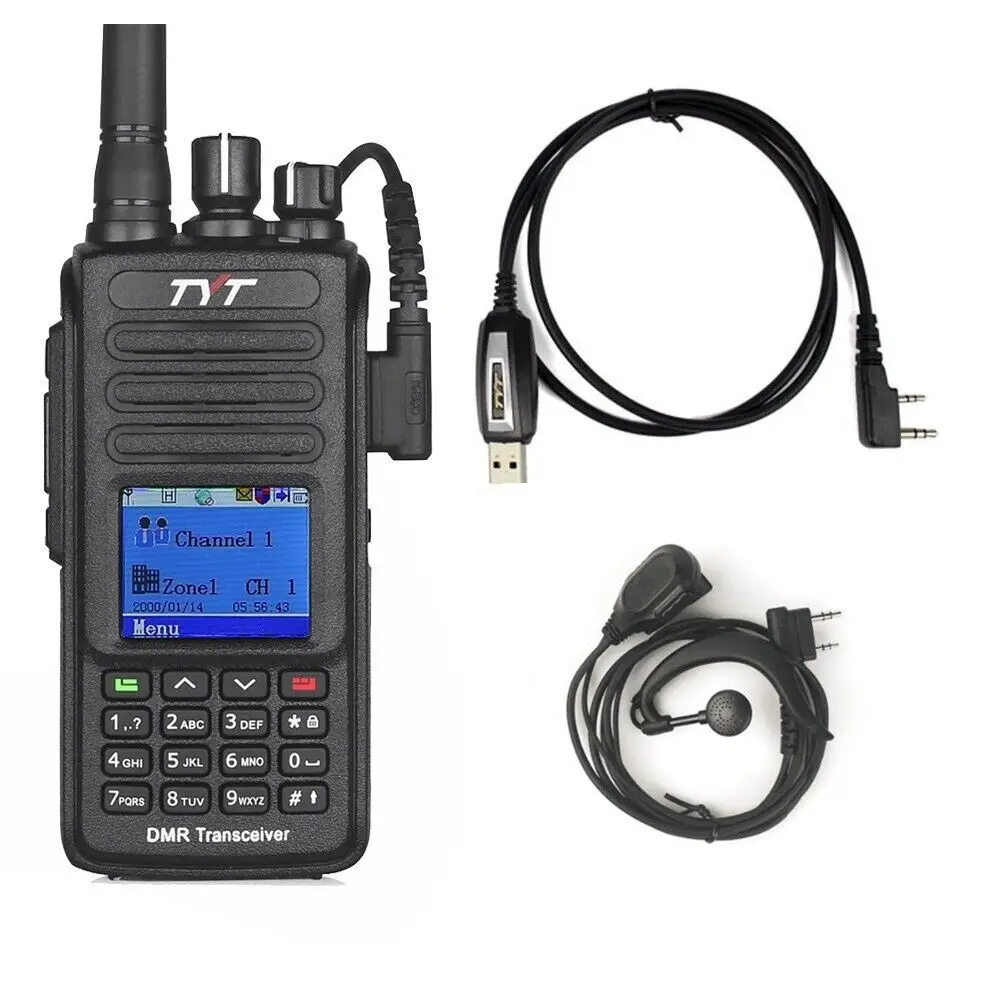 Originele TYT MD-390 UHF 400-480 MHz DMR Digitale Twee Manier Radio Walkie Talkie 1000CH 2800 mAh IP67 MD390