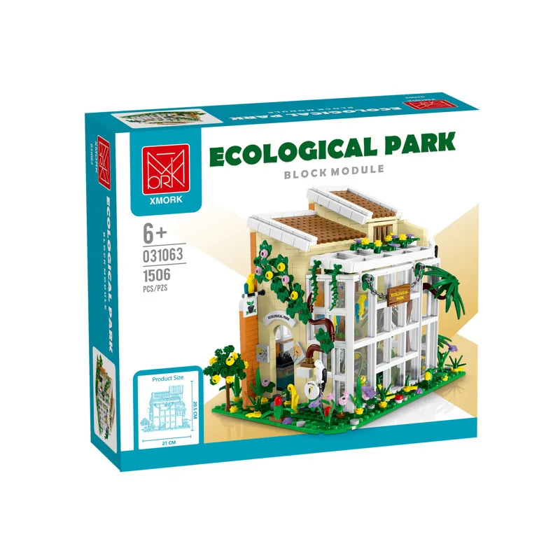 Sunshine Ecological Park Street View Building Blocks - Illuminated Fruit Store Model, Detailed DIY Toy for Urban Landscape