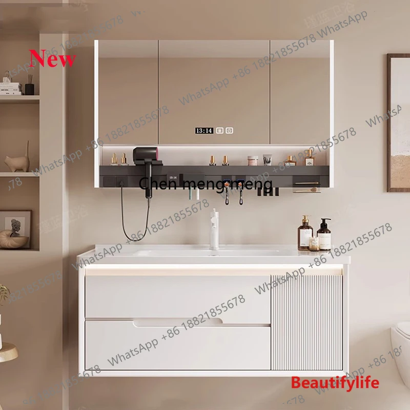 

Винтажная тумба для ванной A48 с выдвижными ящиками, подсветкой и местом для хранения, мебель для душа и туалета, органайзер