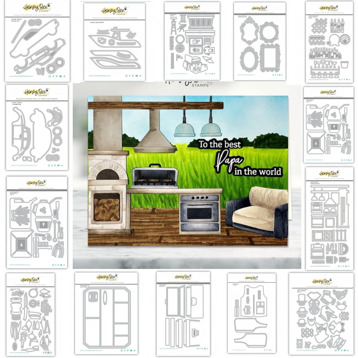 

Mancave Outdoor Kitchen Fishing Vest Tackle Box Metal Cutting Dies for DIY Making Card Scrapbook Craft Template Decoration 2026