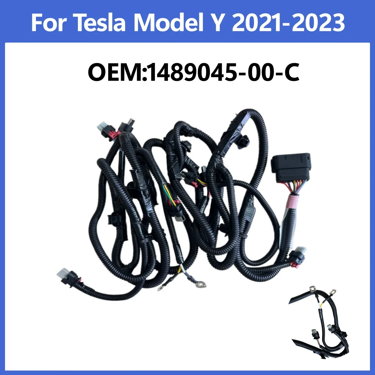 1489045 Front Bumper Radar Wiring Harness With Fog Light For Tesla Model Y 2021-2023 Replacement 1489045-00-C
