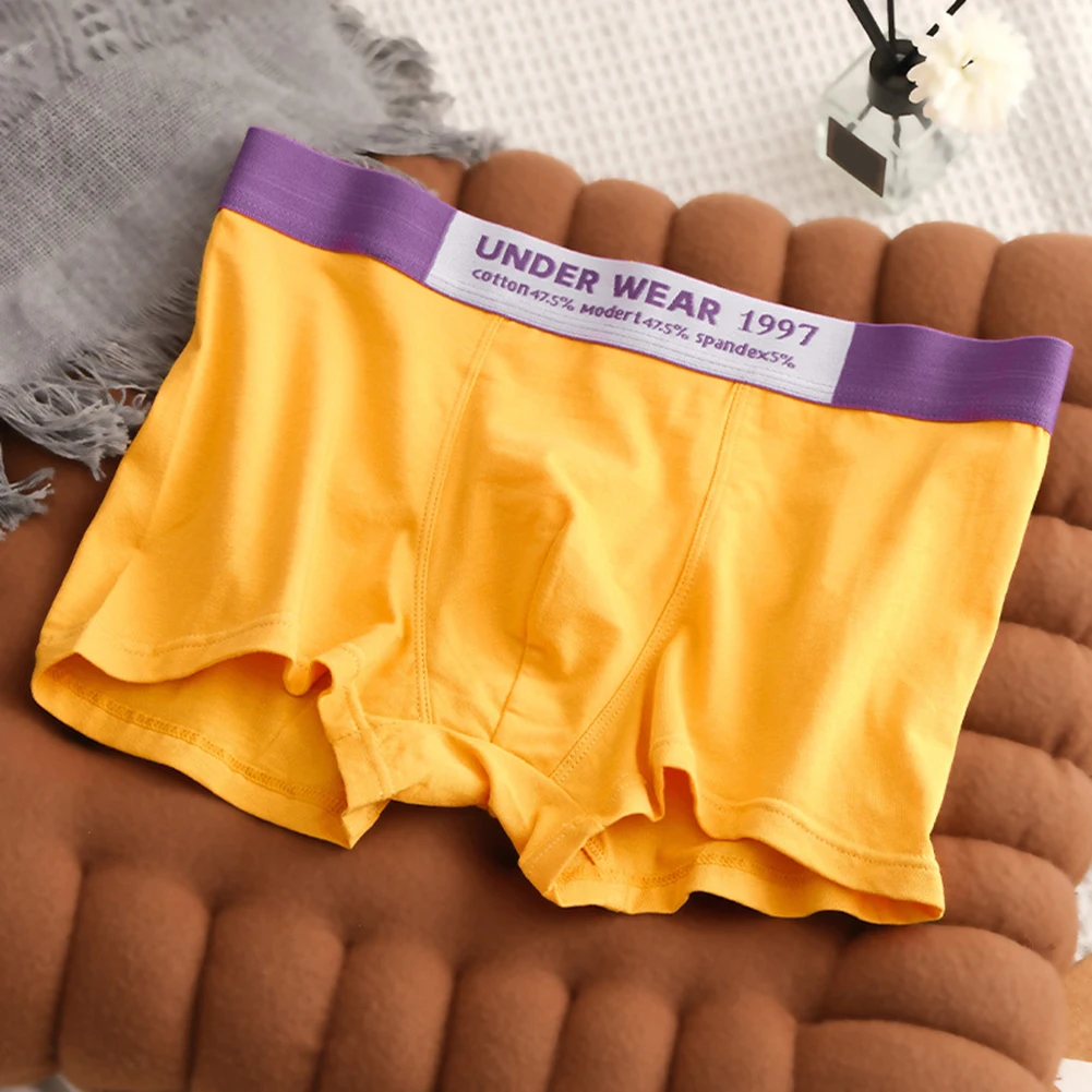 1 قطعة الرجال \\\\\\\\\' الانتفاخ الحقيبة الملاكمين السراويل مشروط القطن منتصف الخصر الملابس الداخلية جذوع السروال رجل سراويل الملابس الداخلية #1