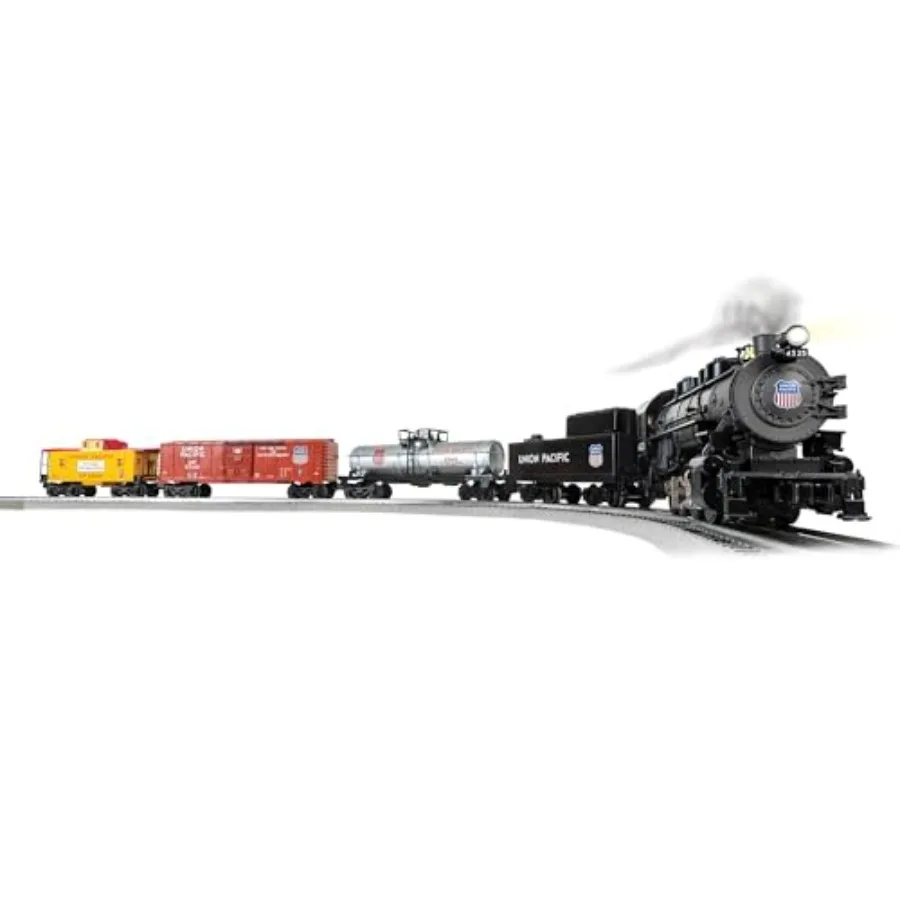 

O Gauge train set for hobbyists: die-cast metal body, red and gray color scheme, Bluetooth 5.0 remote and app control with smok