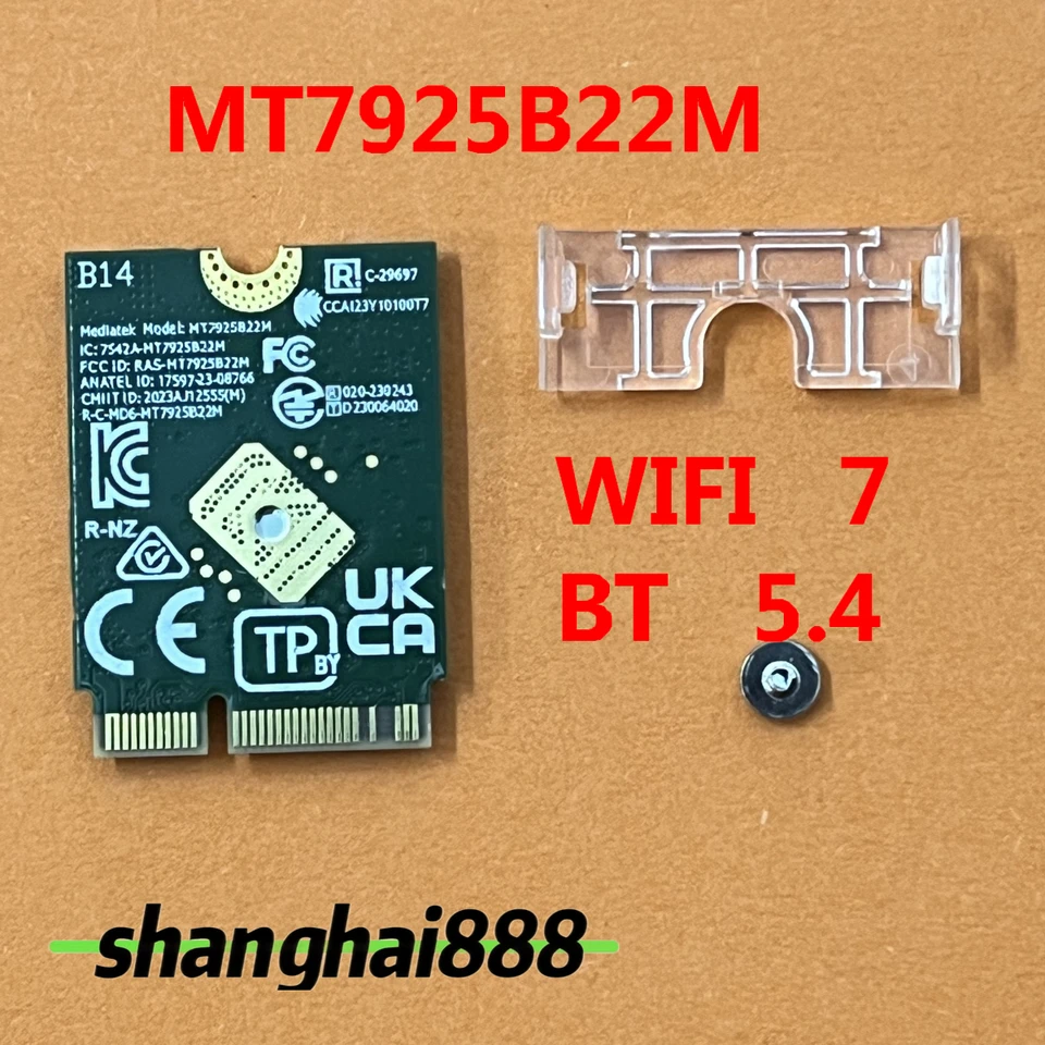 New for RZ717 MT7925B22M M.2 Wi-Fi 7 WLAN Card Bluetooth BT 5.4 AW