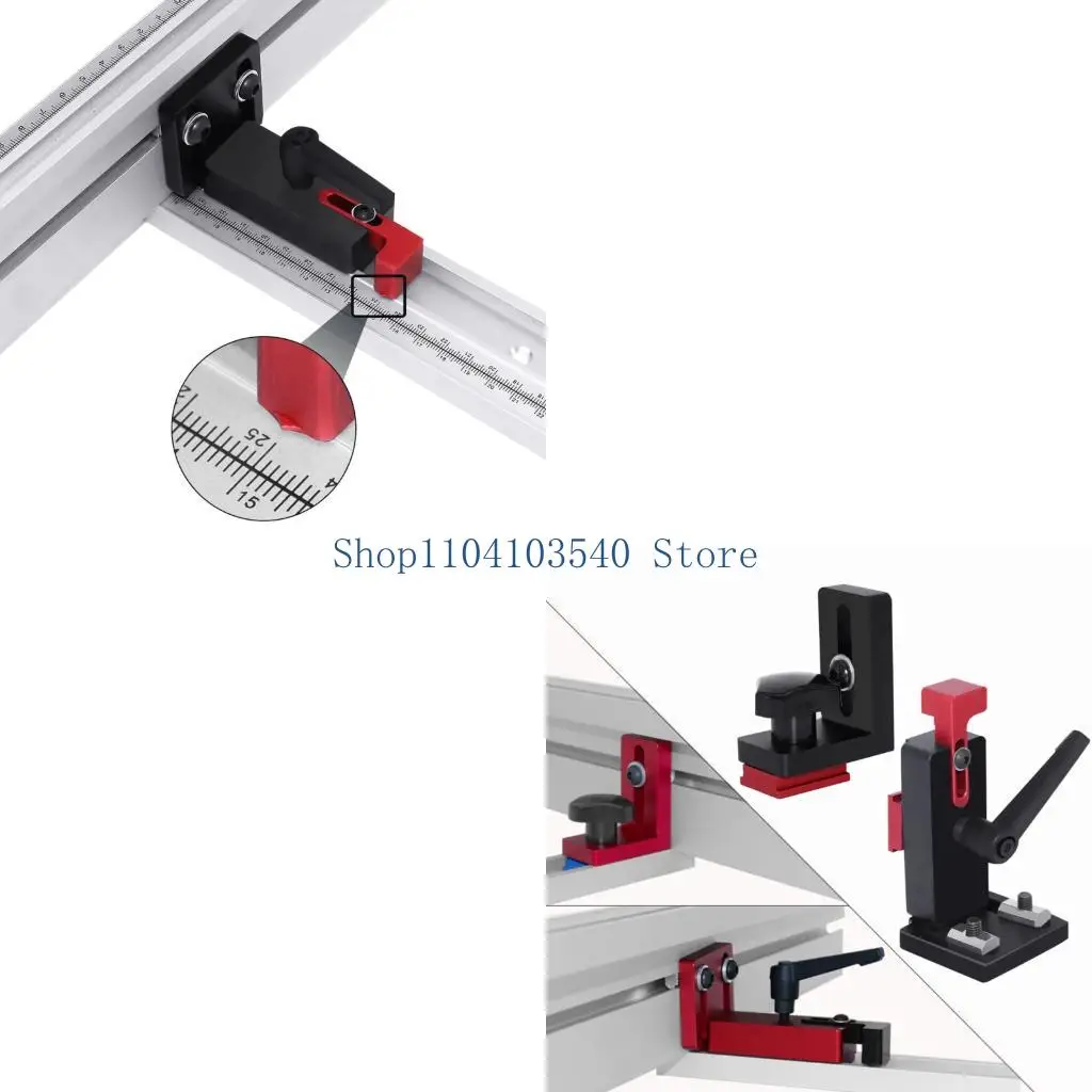 02DC Professional Woodworking Table Positioner Guide Rails Stop AntiCorrosion