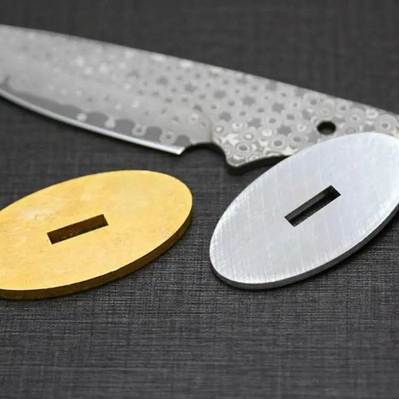 1Pc Knife Finger Guard Bolster Pommel Brass Stainless Steel DIY Knife Handle Hand Guard Blanks Fixed Blade Knife Making Parts