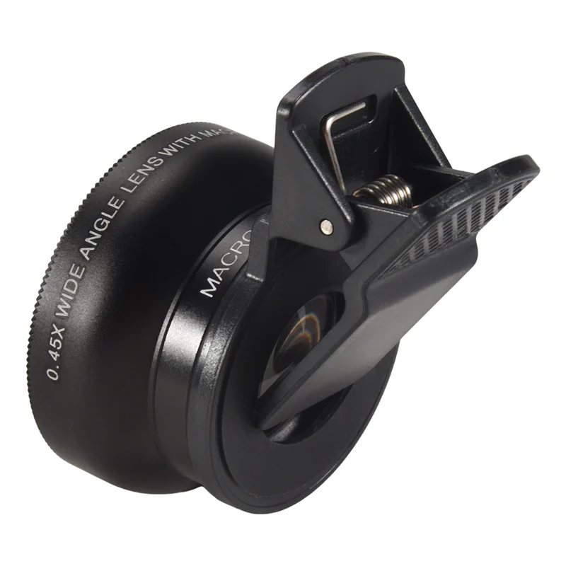 2 In 1 HD Phone Lens 0.45X Super Wide Angle &12.5X Macro Mobile Lens For Iphone 11 For Xiaomi For  For Huawei-N35R