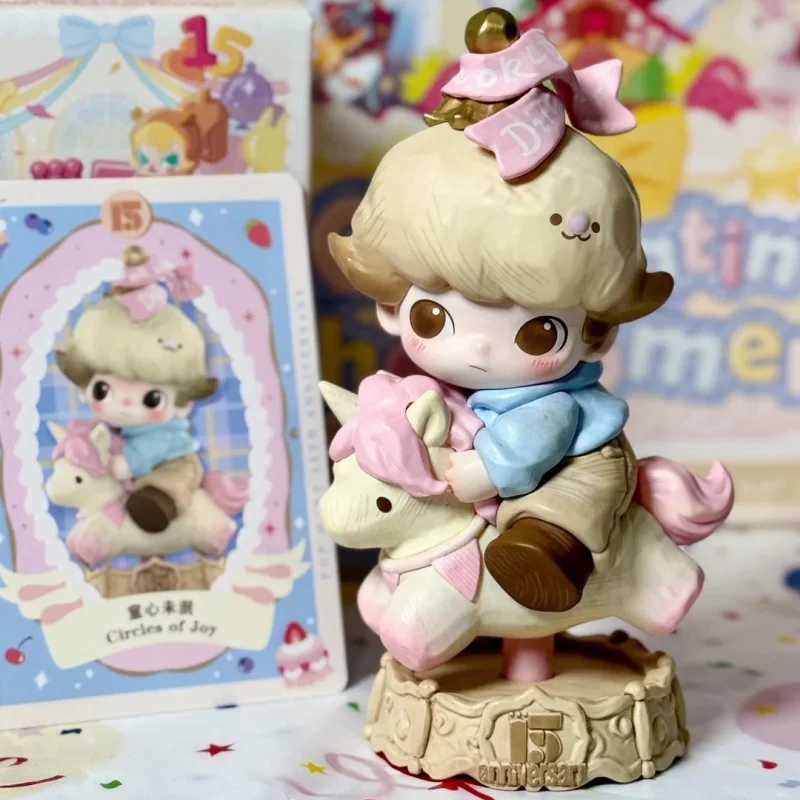 팝 마트 기념품 팝 마트 15주년 기념 시리즈 블라인드 박스 PVC 피규어 트렌디 장난감 데스크탑 장식 선물