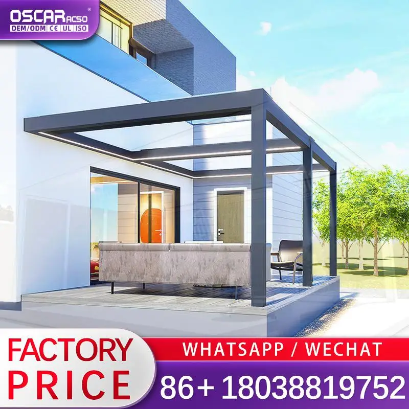 3x3 3x4 4x3 4x4 4x5 4x6 6x3 6x4 6x5 6x6m الحديثة في الهواء الطلق الألومنيوم هيكل كوة لحديقة الفناء الخلفي الفناء العريشة #2