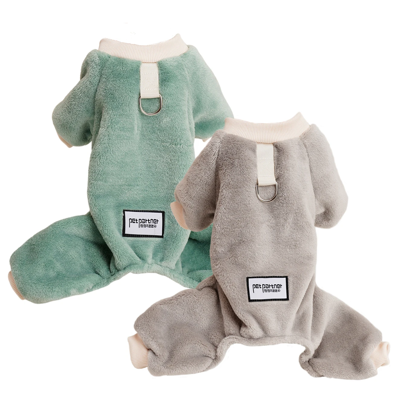 Thermal Flannel Dog Pajamas Onesie Winter Puppy Jumpsuit Cold Weather Pet Clothes Warm Clothing for Small Dogs