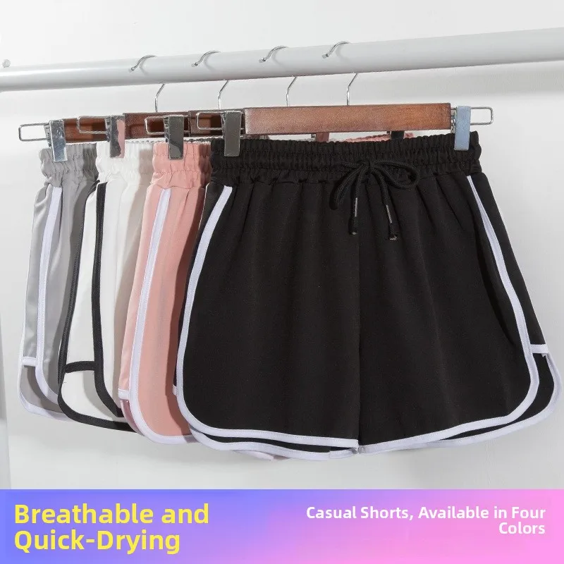 

Охлаждающие спортивные орты с высокой талией, женские летние свободные спортивные орты для бега на открытом воздухе, корейская версия, длина футболки, женские орты для бега