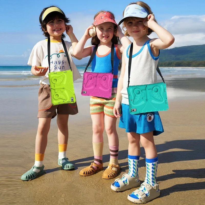 Eva crianças caso para xiaomi redmi almofada se 8.7 "tablet capa redmi pad se 2024 8 7 4g (8.7 polegadas) 3d borboleta suporte funda capa