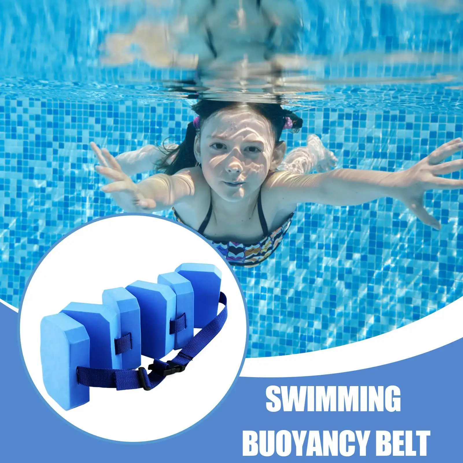 Cinture da nuoto per bambini Cintura di galleggiamento da allenamento Dispositivo di galleggiamento in EVA regolabile Esercizio di allenamento Galleggiabilità per piscina con pozzanghera da spiaggia