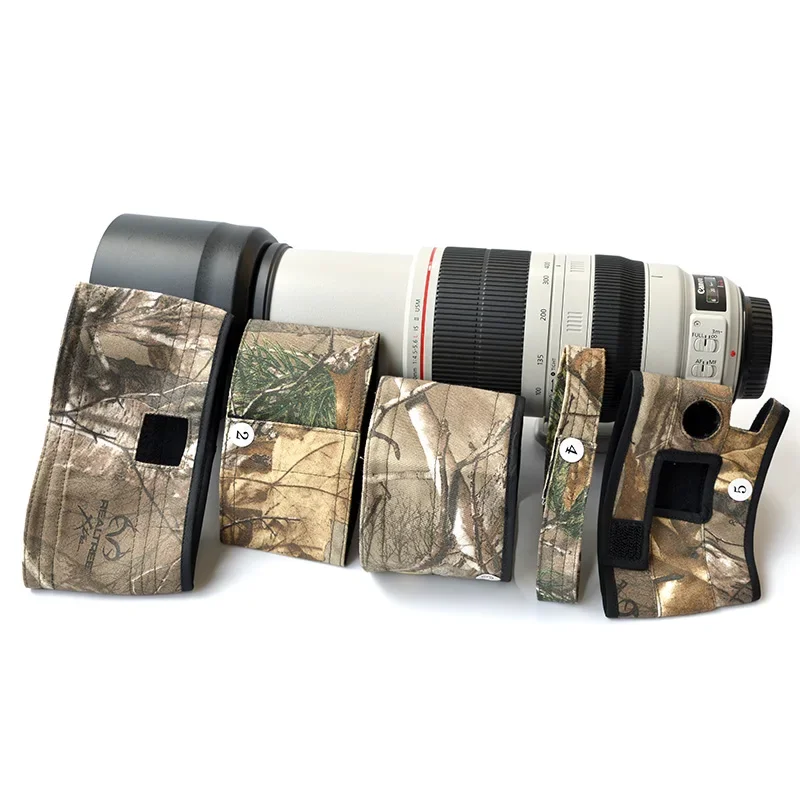 NEW Waterproof Lens Camouflage Coat Rain Cover For CANON  70 200  300 400 MM Lens Protective Case 100903