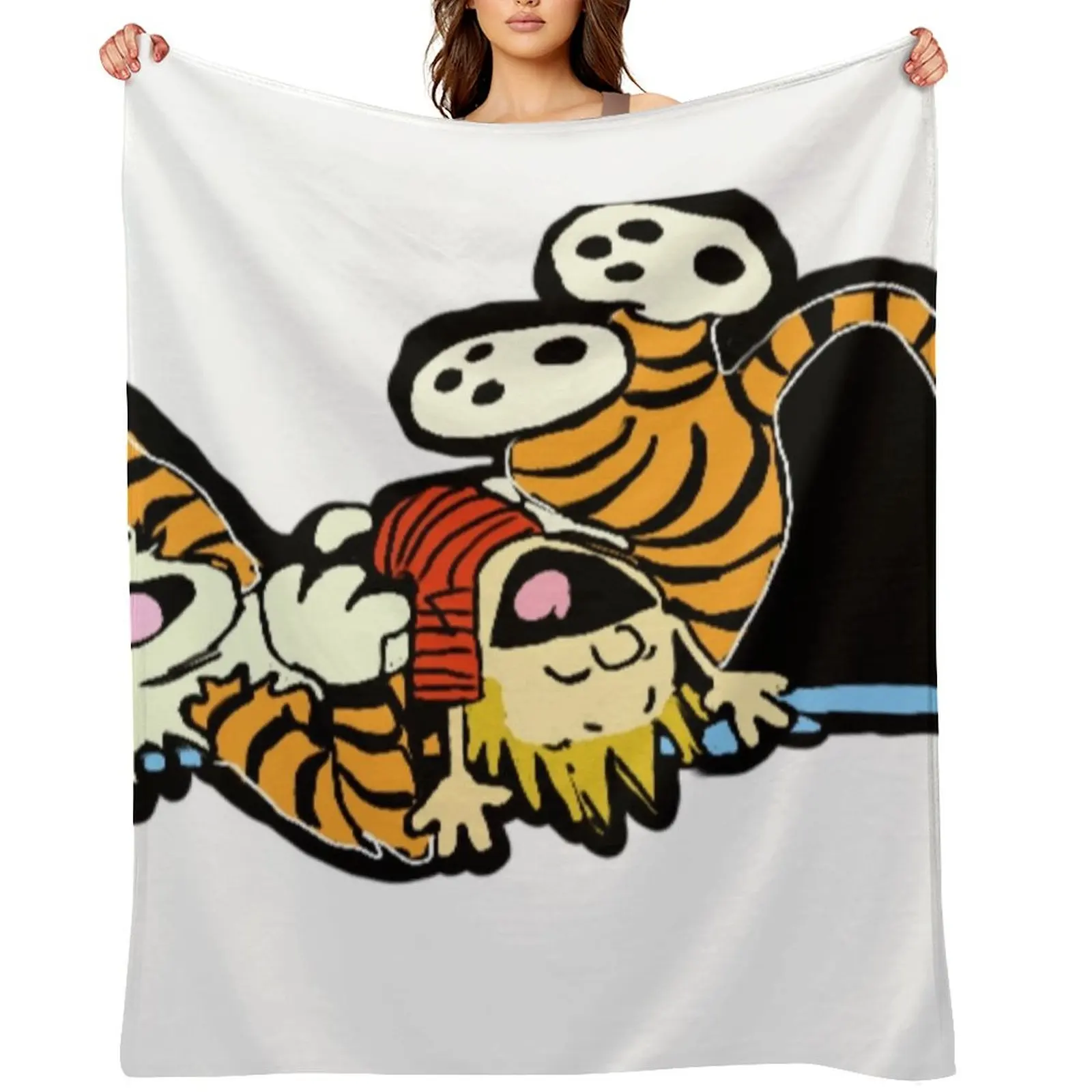 

Calvin and hobbs Throw Blanket Beautifuls Plush Soft Luxury Designer Blankets
