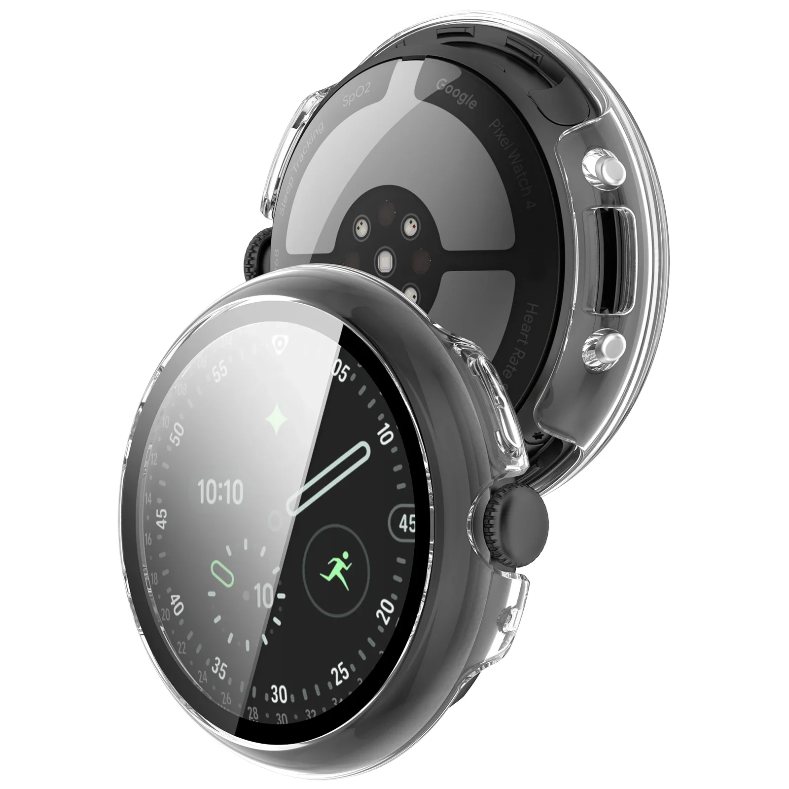Gehärtetes Glas + Hülle für Google Pixel Watch 5 41mm 45mm, Hart-PC Rundumschutz-Bumper mit Displayschutzfolie für Google Pixel Watch 4 – Detail 21