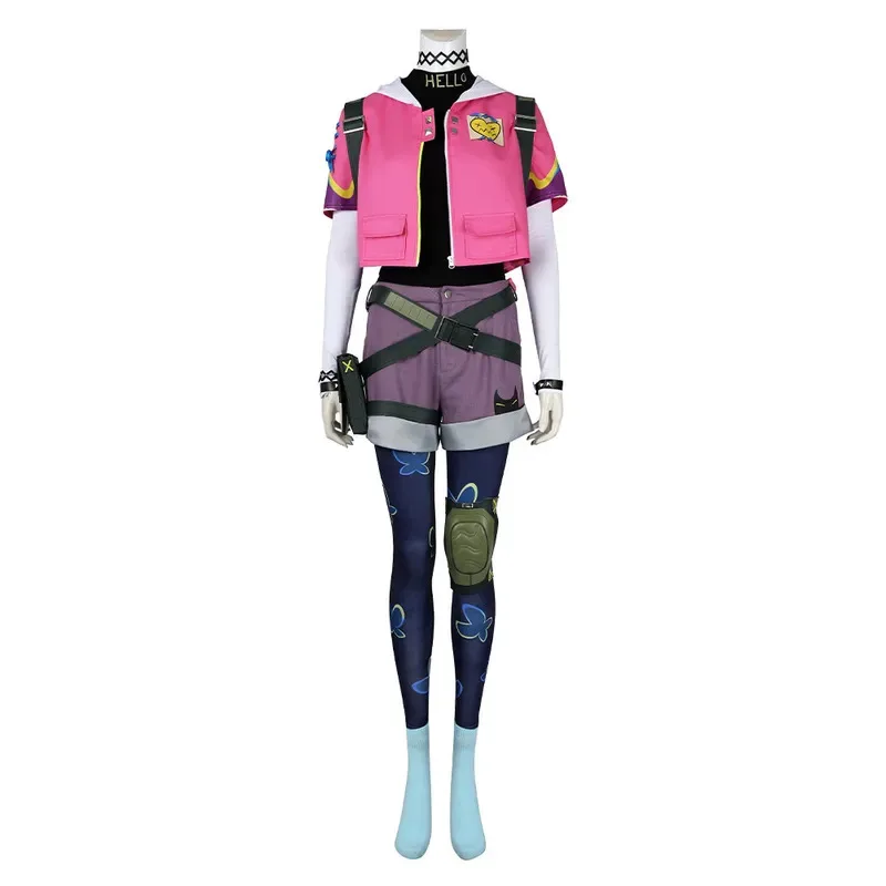 Женская куртка для косплея для девочек, брюки, сумка, игровой костюм Valorant, фэнтезийная одежда для взрослых, женский карнавальный костюм на Хэллоуин