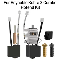 For Anycubic Kobra 3 Combo Hotend Nozzle Thermistor Heating Tube 24v 50w Heater Block For Anycubic Kobra3 Replacement Accesories