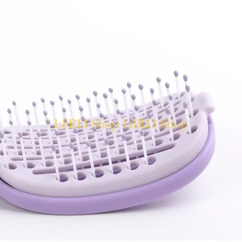 L8RD Hollow Volumizing Hair Comb With Foldable Auto Cleaning For Highly Crown Shaping