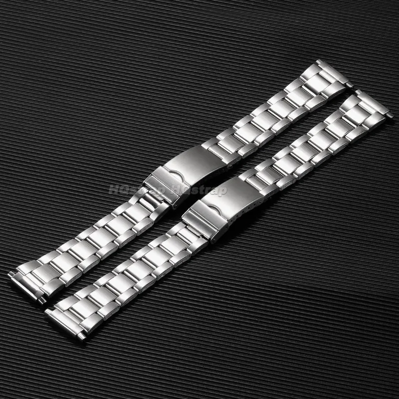 Metal Band 16mm-22mm Adjustment Width Strap Stainless Steel for Seiko Bracelet Folding Buckle Universal Replacement Wristband