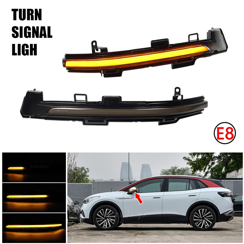 Clignotant dynamique à LED pour rétroviseur latéral, clignotant séquentiel, VW ID4, ID.4, E21, 2020-2024