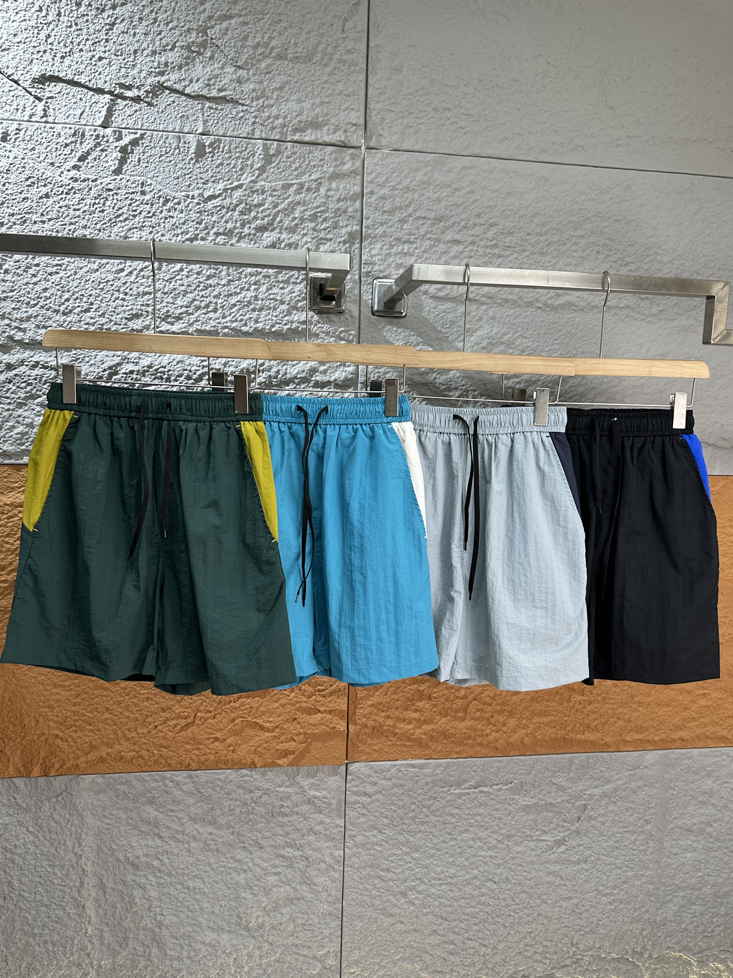 

Qui Dry Breathable Lightweight Men's Summer Sport Casual orts Color Blo Design Faionable Straight Leg Nylon orts