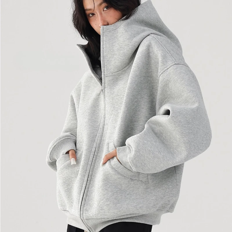 

Осень-зима с капюшоном, свободная одежда для фитнеса, йоги, тренировки, бега, тренировок в тренажерном зале, спортивная толстовка на молнии, толстовка, куртки для женщин