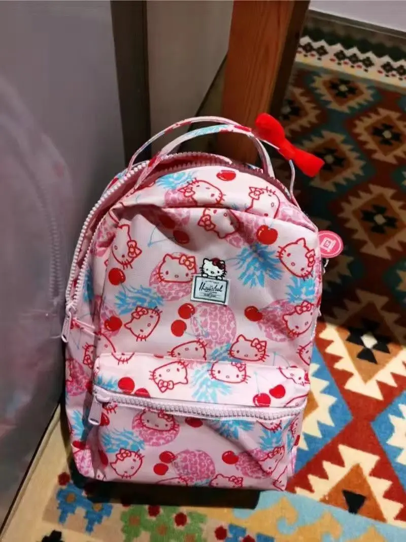 Kawaii Sanrio Hello Kitty plecak różowy torniszowy Cartoon prezent plecak studencki