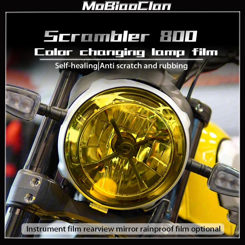 

For Ducati Scrambler 800 TPU headlight film smoked black light film Protection Instrument Film Modified Accessories