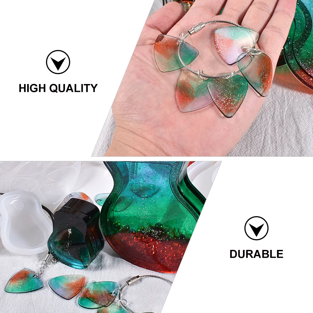

Guitar Pick Mold Diy Accessories Resin Irregular Pendant Molds Silicone Moulds Keychain Necklace