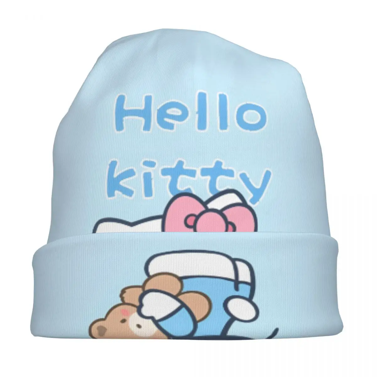 Sanrio Kawaii My Melody Bonnet Hats Cool Street Skullies Beanies Hat Anime for Men Women Knitting Hats Spring Dual-use Cap