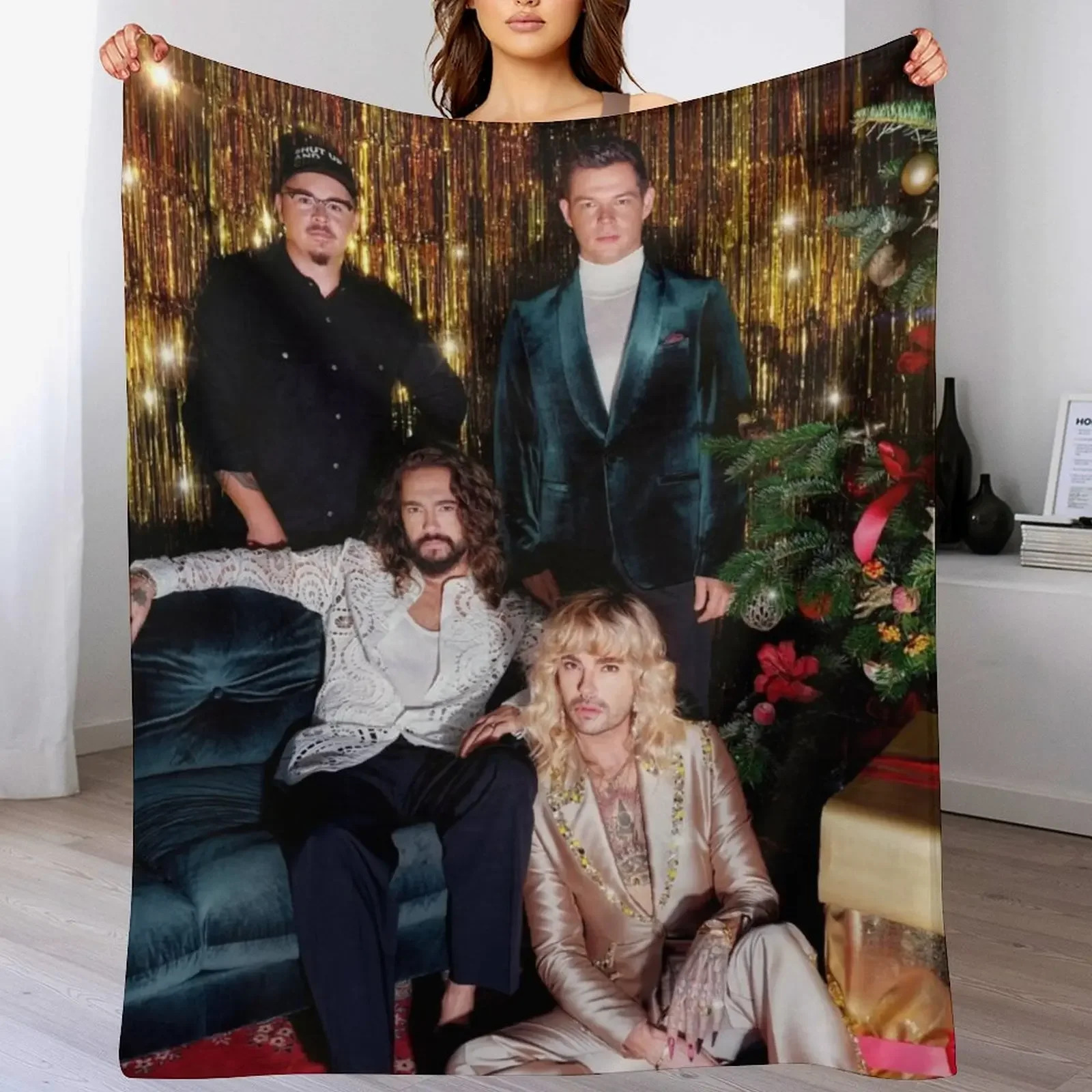 

TOKIO HOTEL FOR CHRISTMAS Throw Blanket Multi Purpose Soft Warm Blanket for Home Travel