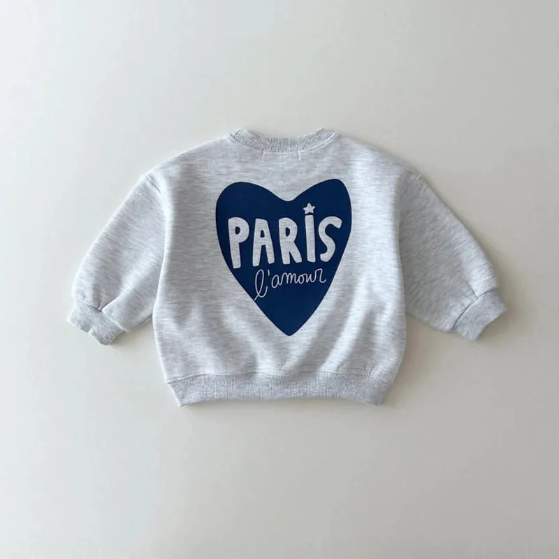 2024 Herfst Nieuwe Kinderen Hart Sweatshirt Baby Lange Mouw Tops Jongens Meisjes Losse Trui Katoen Casual Baby Sweatshirt