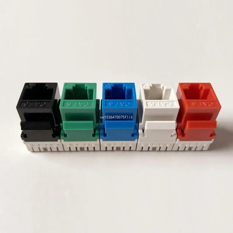 5-Pack CAT6 RJ45 Insert Keystone LAN Coupler Plug T568A Module Slot For Internet Ethernet Connector DropShipping