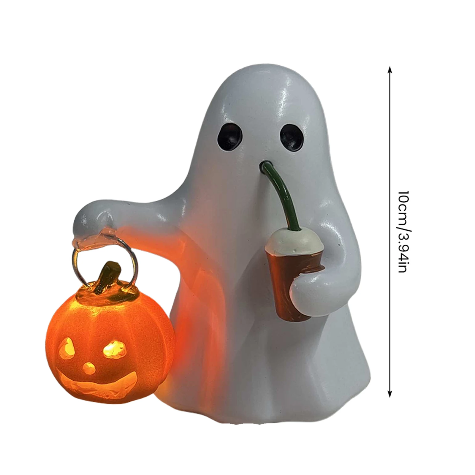 14/10 سنتيمتر هالوين لطيف شبح مصباح ضوء دافئ ثلاثية الأبعاد LED شبح ليلة ضوء بطارية تعمل بالطاقة جميل شبح تمثال ضوء ديكور المنزل