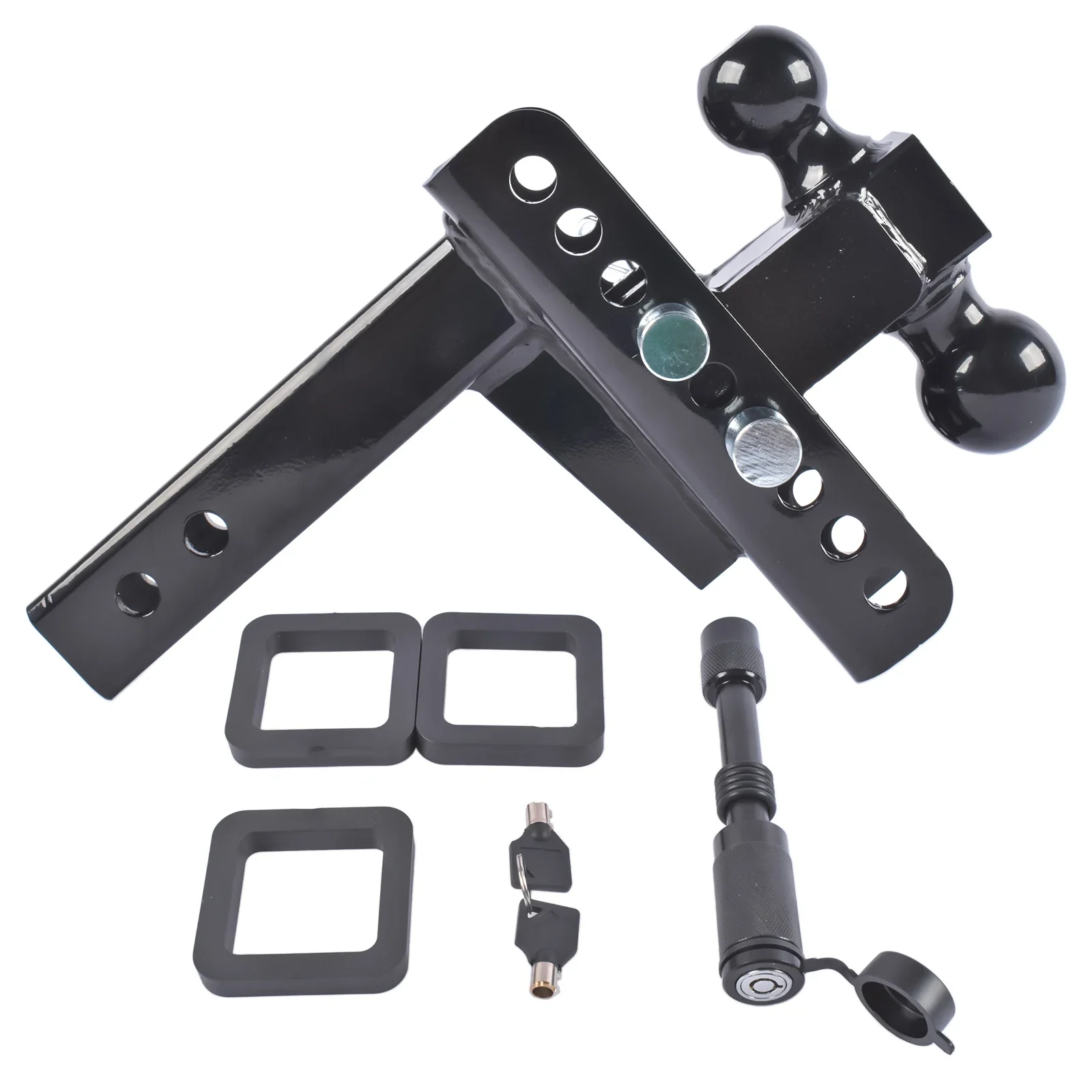 AP03 Adjustable Trailer Hitch Tow Hitch with 2 inch Receiver-6inch Drop/Rise/2