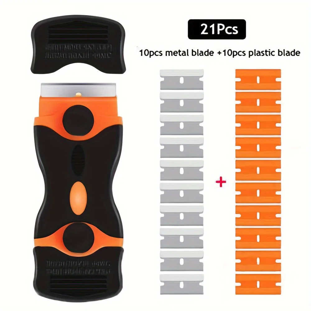 21Pcs Bedroom Bathroom Floor Cleaning Scraper Kitchen Countertop Stain Scraper Multifunctional Car Film Scraper S003763