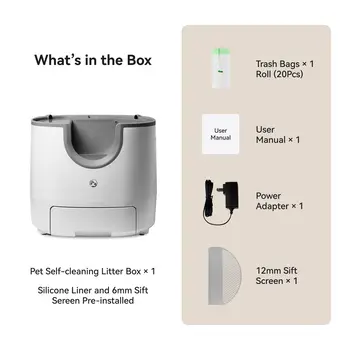 Furoomate - 自動智慧貓砂盆,自清潔,11公升,大容量寵物廁所託盤 6 最佳銷售 橡皮泥 - №6