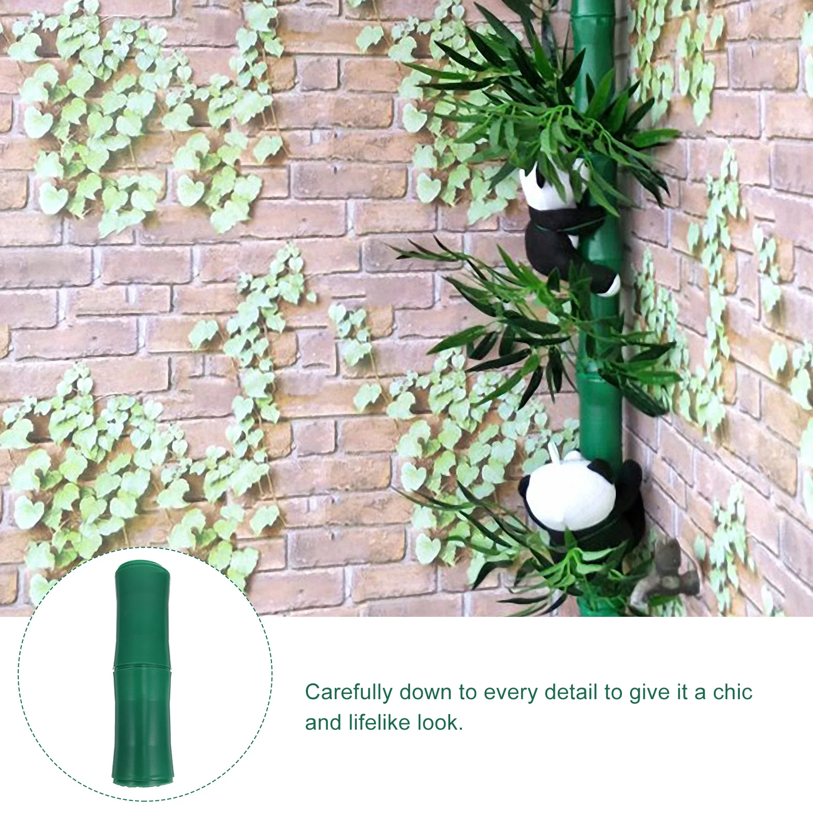 

5Pcs Sewer Decorative Bamboo Tube Artificial Cover DIY Sewer Pipe Landscape Heating Water Pipe Ornament Artificial Bamboo Tube