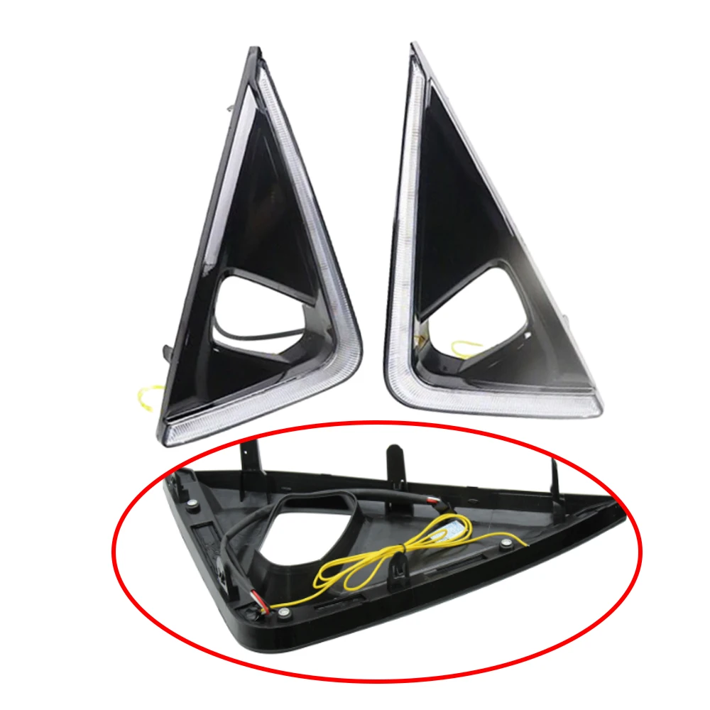 Weatherproof Design LED Daytime Running Lights Fit For Toyota Alphard 2018-2019 Sequential Turn Signal Long-Distance Visibility